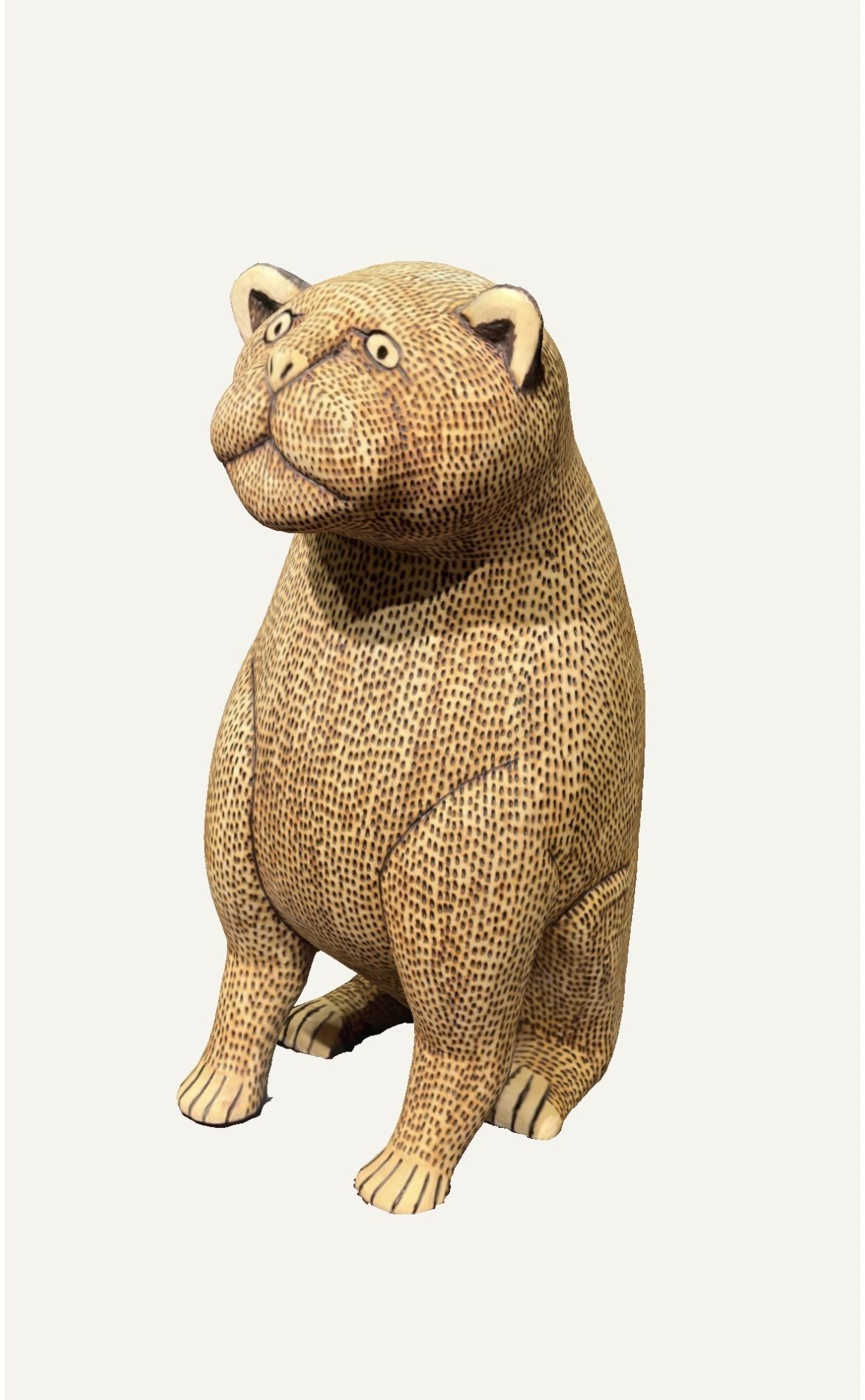 Jaguar Wood Sculpture 3D model_5