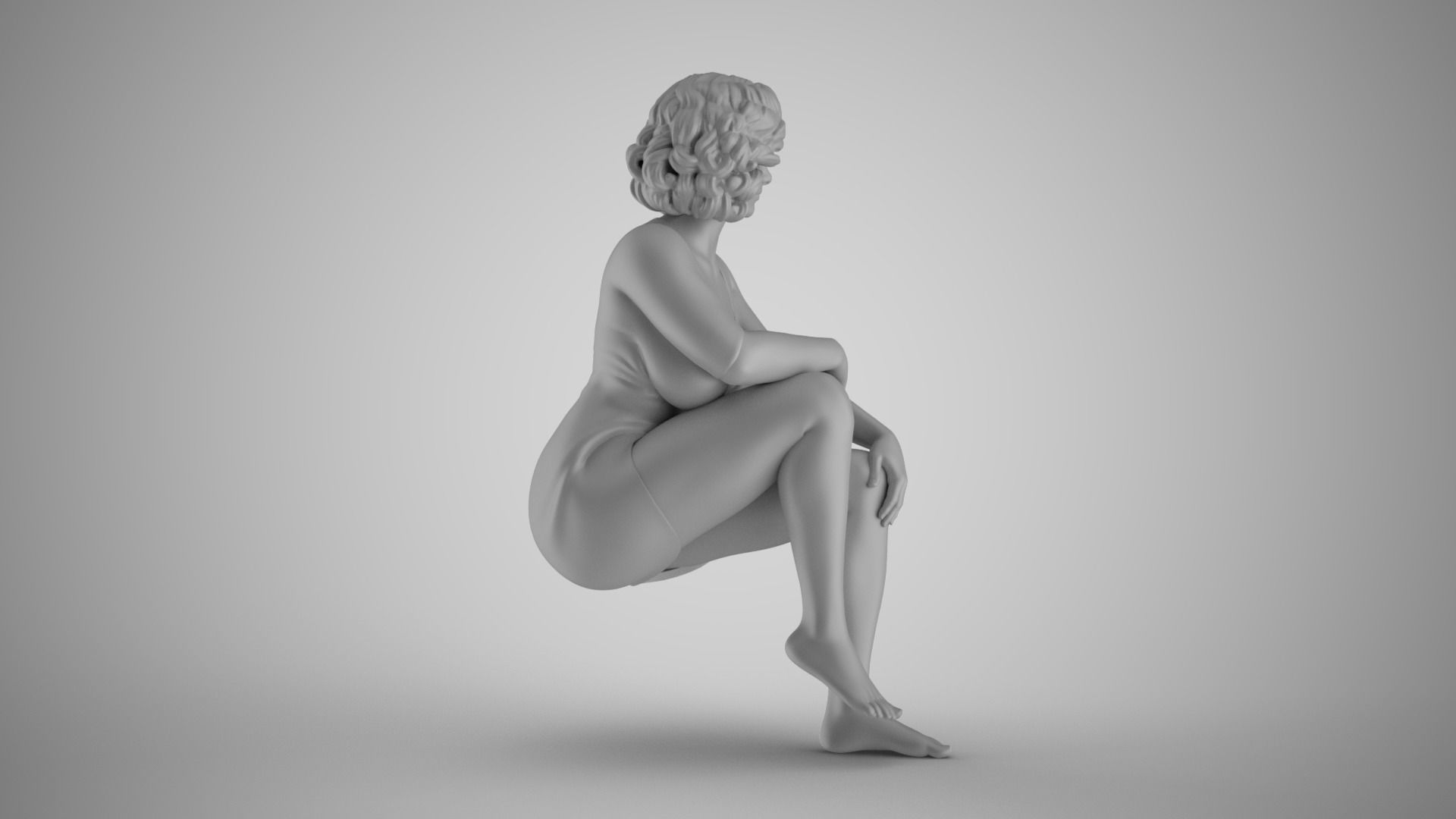 Hypocrite Woman 3D print model_4