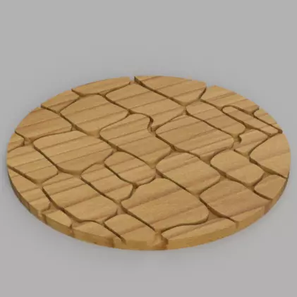 Coasters wooden plate with cracks 3D print model