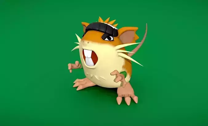 Raticate Gai - 3D Print 3D print model