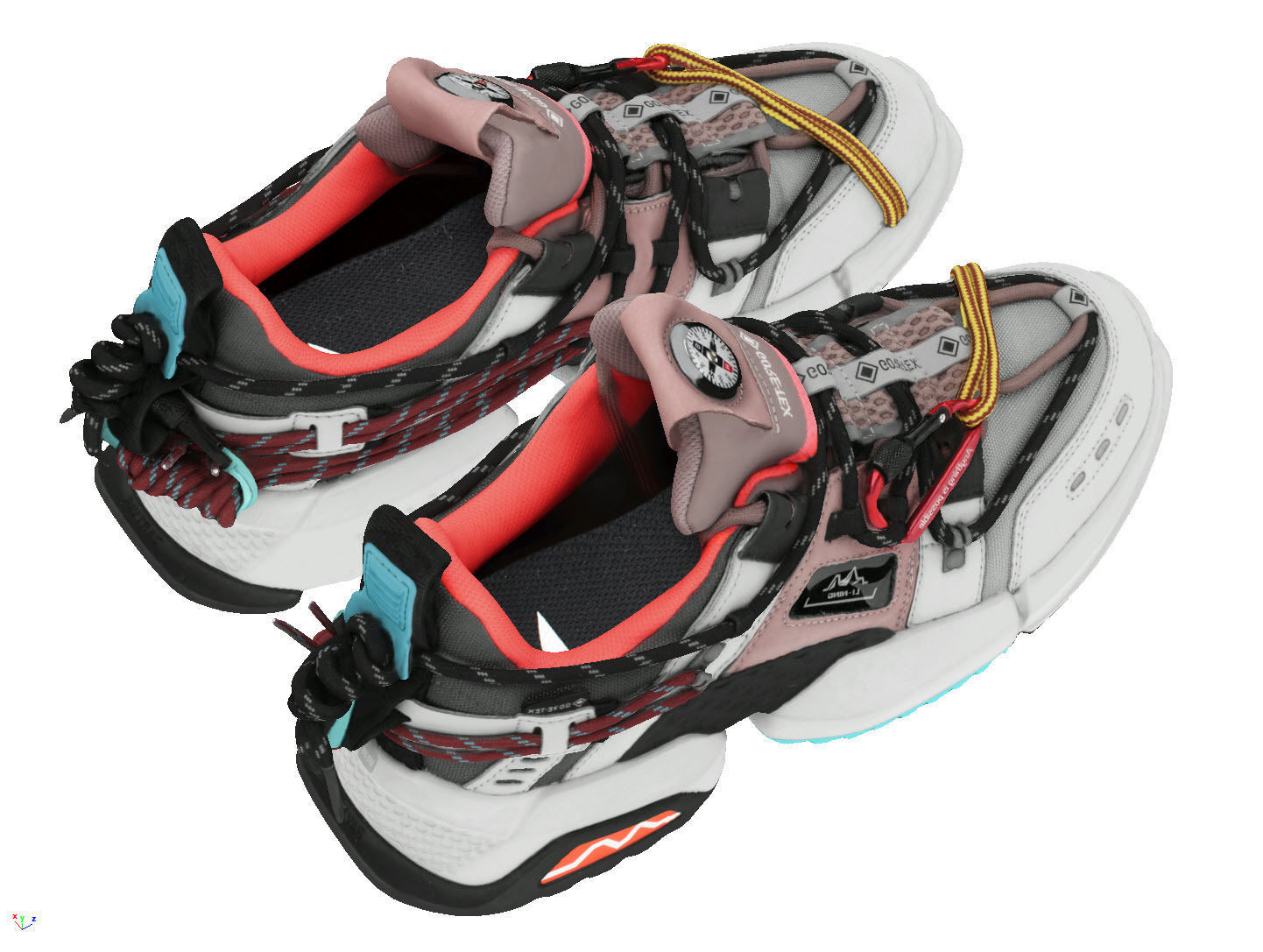 Cyberpunk fashion sneaker scifi future shoes footwear 3D model_1
