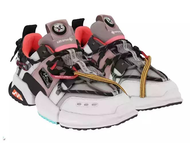 Cyberpunk fashion sneaker scifi future shoes footwear  3D model