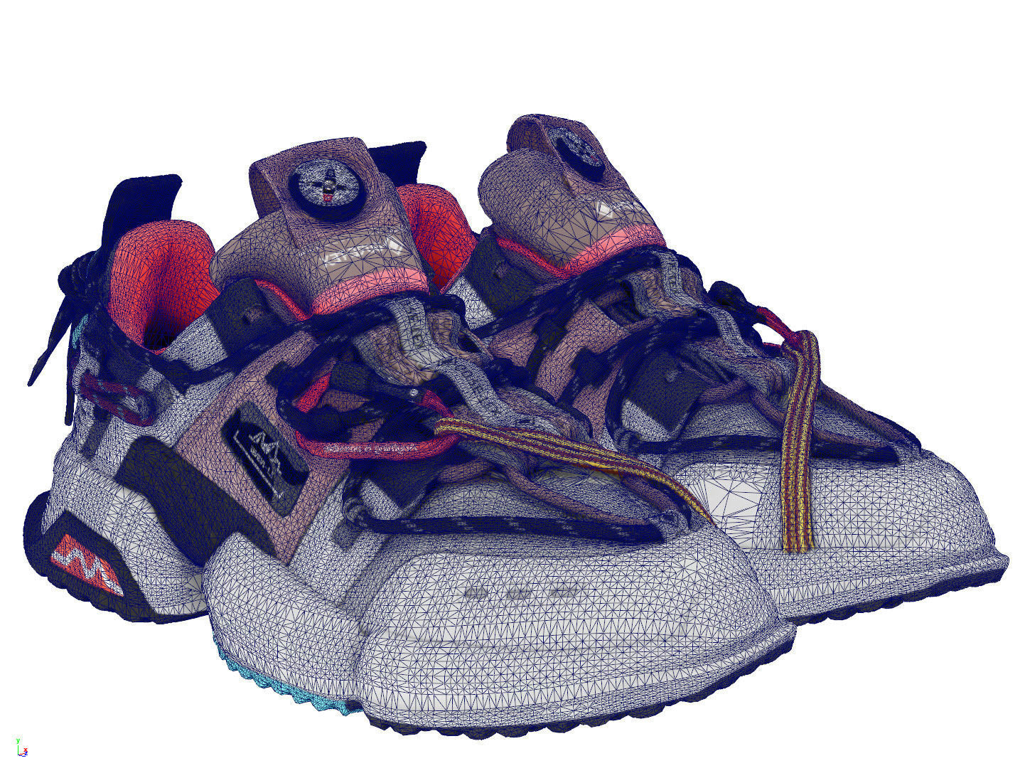 Cyberpunk fashion sneaker scifi future shoes footwear 3D model_11