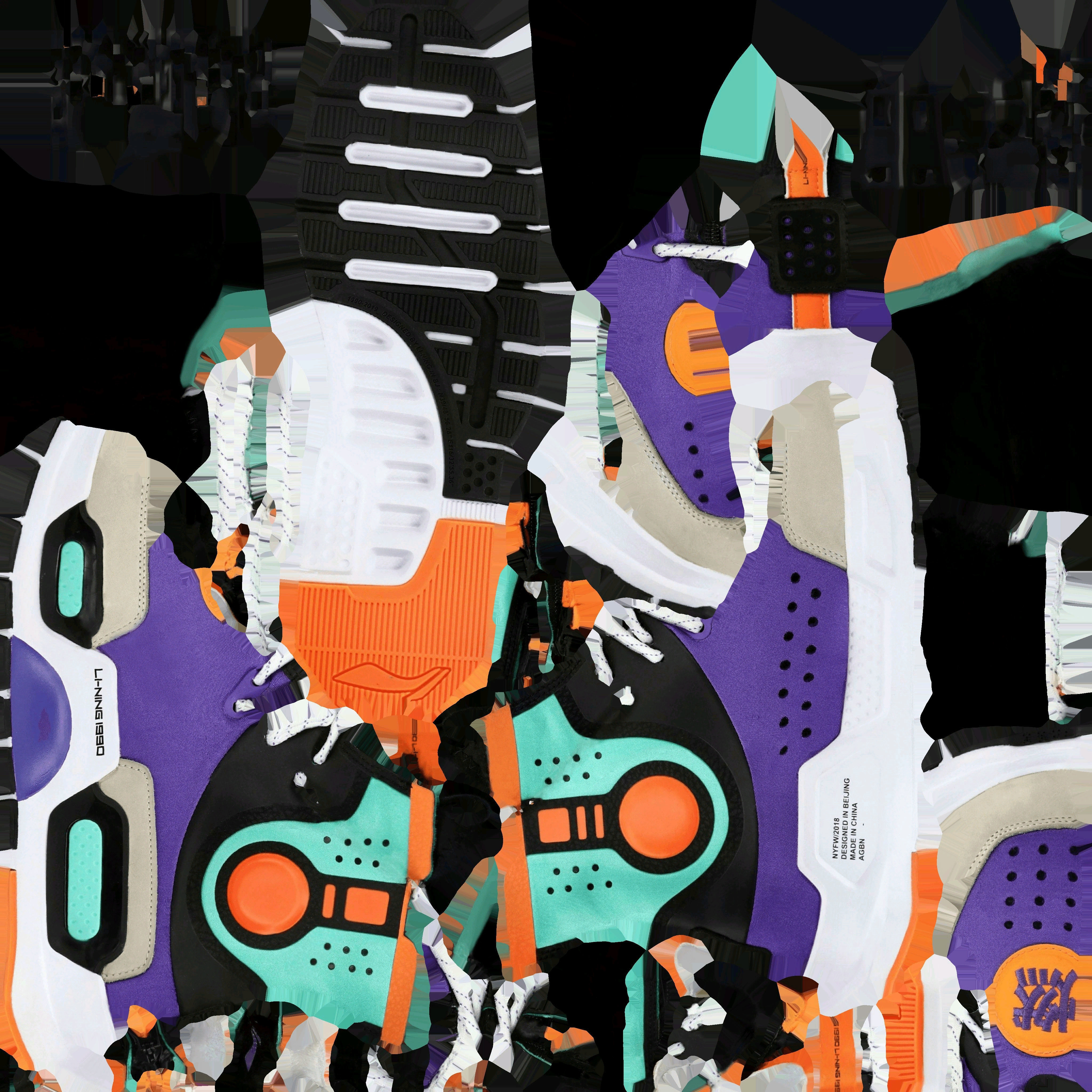 Cyberpunk fashion sneaker scifi future shoes footwear 3D model_8