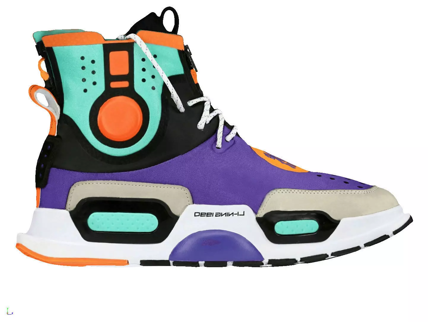 Cyberpunk fashion sneaker scifi future shoes footwear 3D model_0