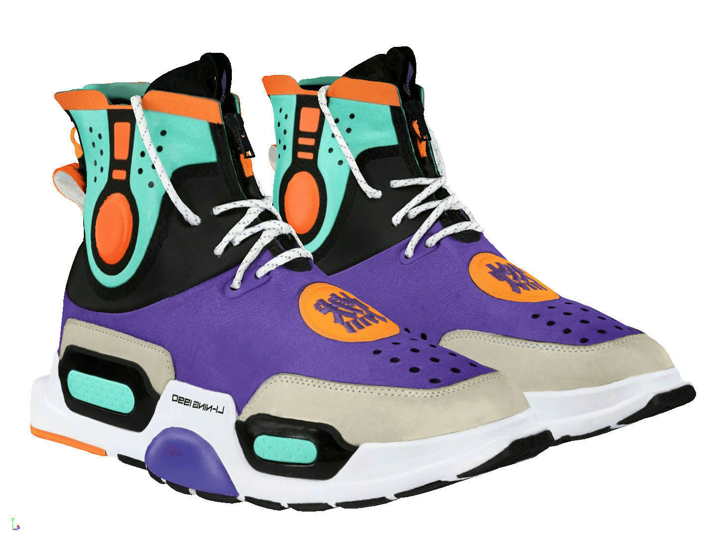 Cyberpunk fashion sneaker scifi future shoes footwear 3D model_1