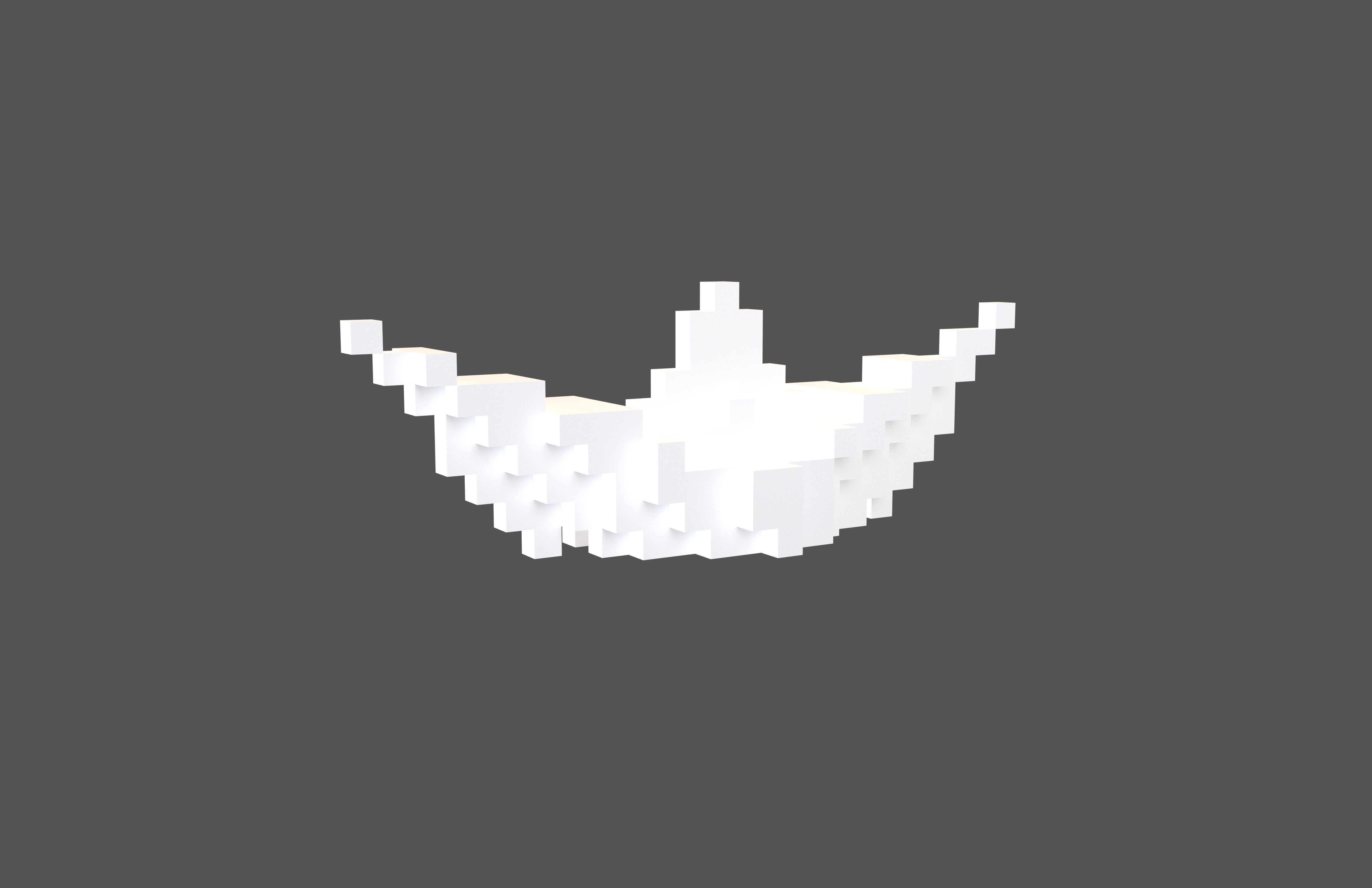 Voxel Boat v1 001 Low-poly 3D model_1