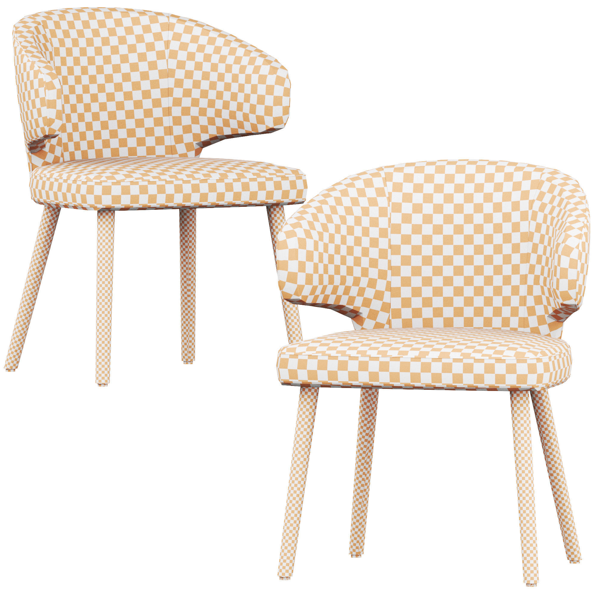 Modern dining chair 3D model_6