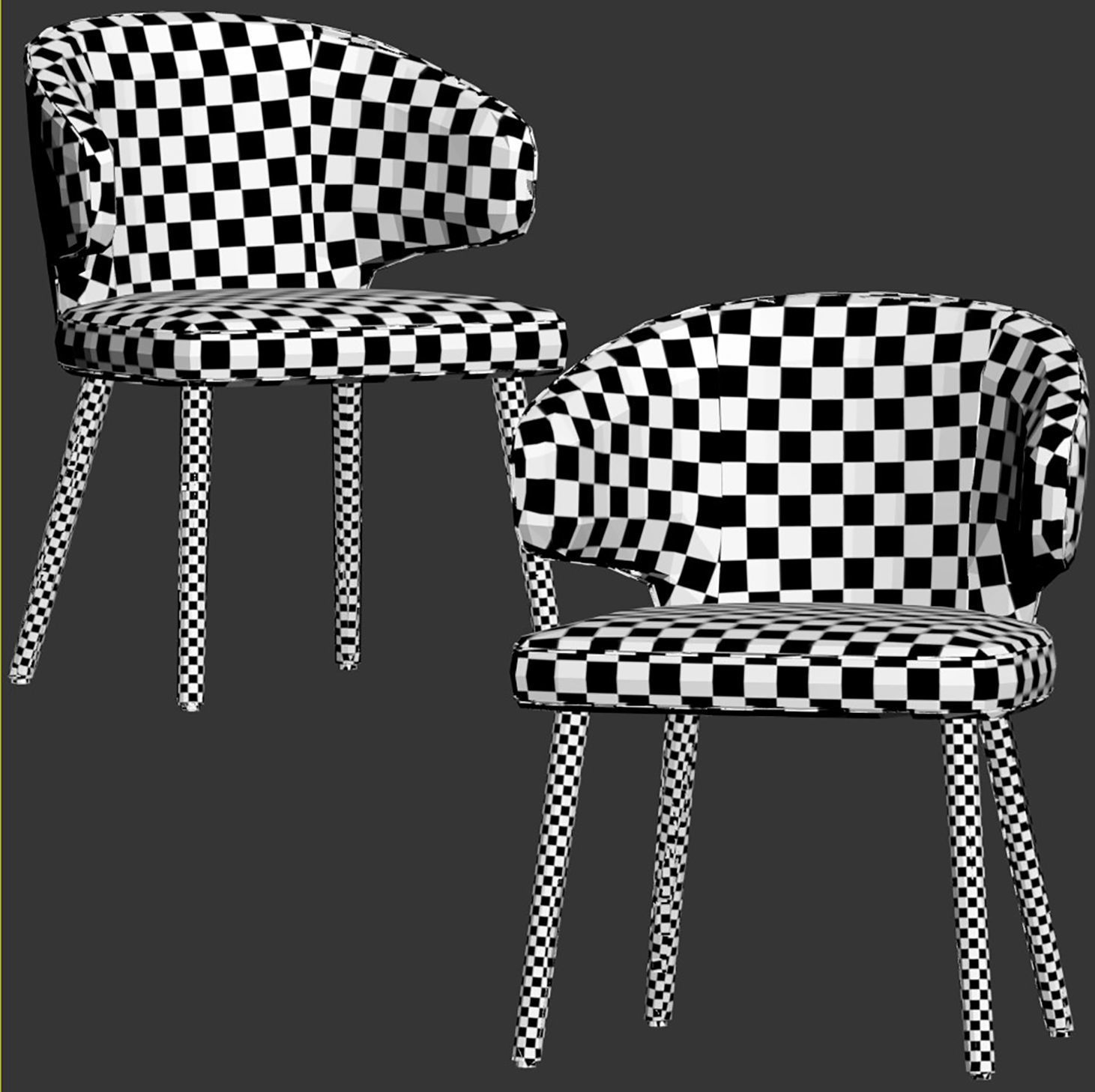 Modern dining chair 3D model_7
