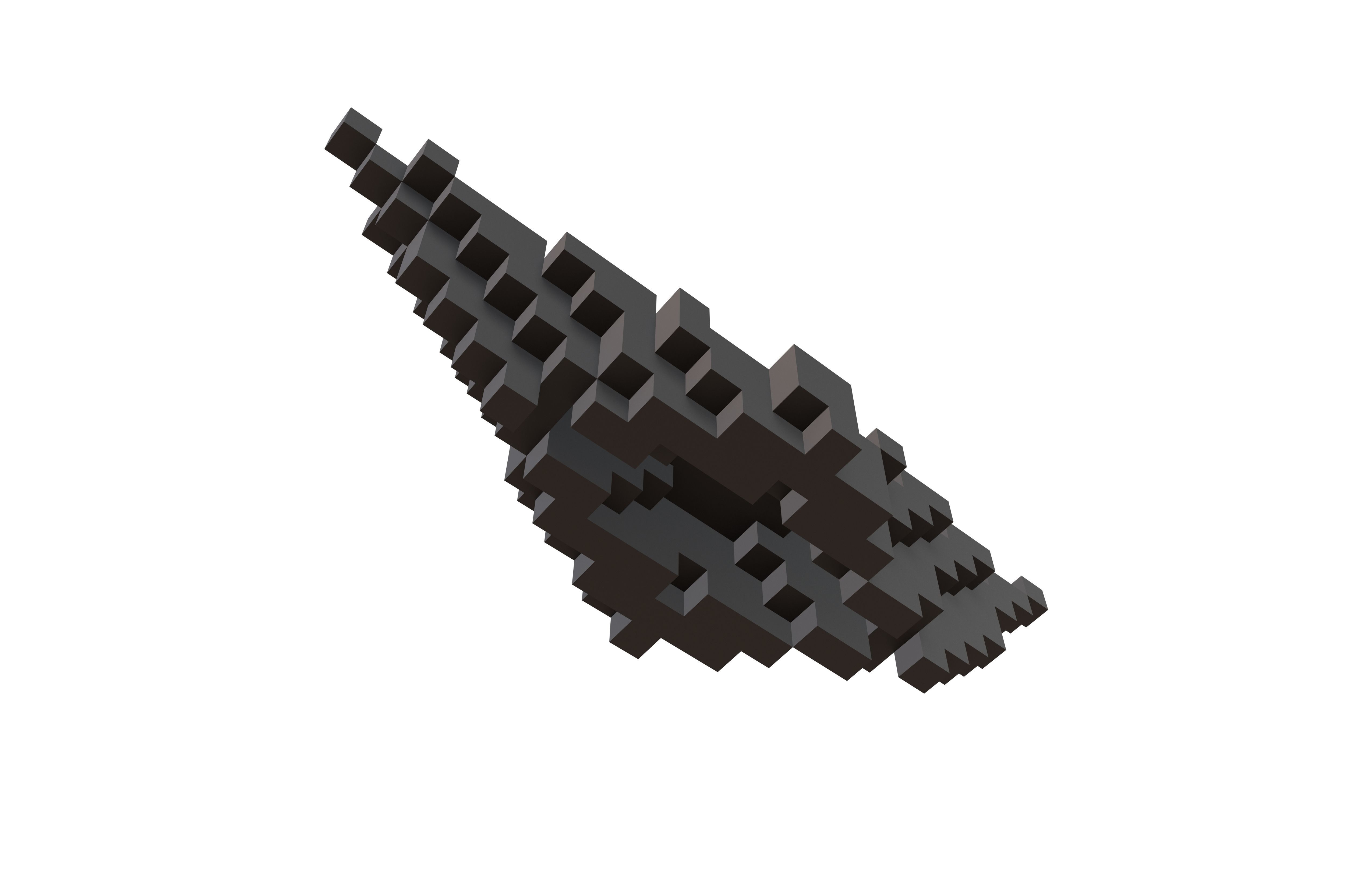 Voxel Boat v1 002 Low-poly 3D model_3