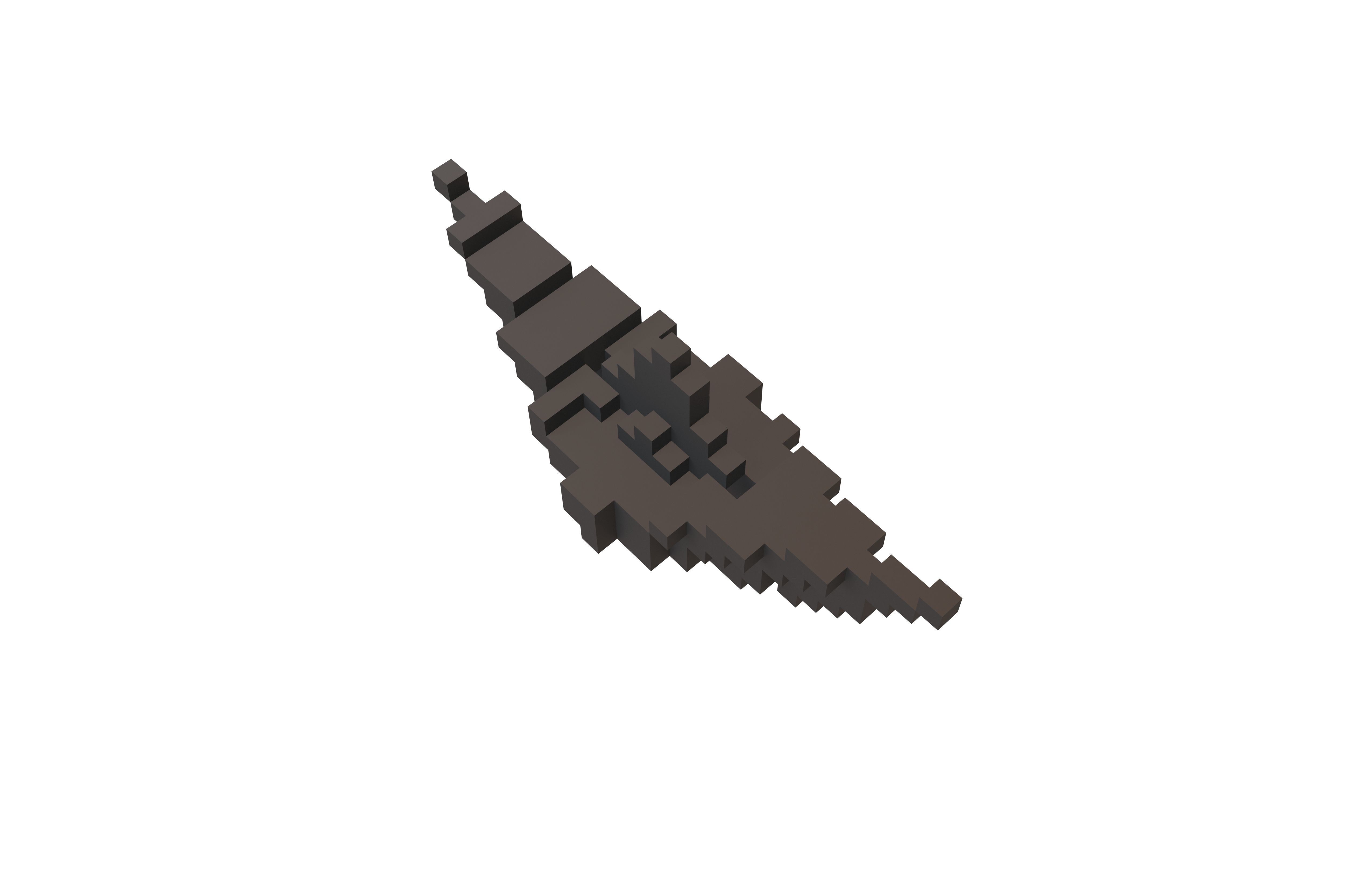 Voxel Boat v1 002 Low-poly 3D model_2