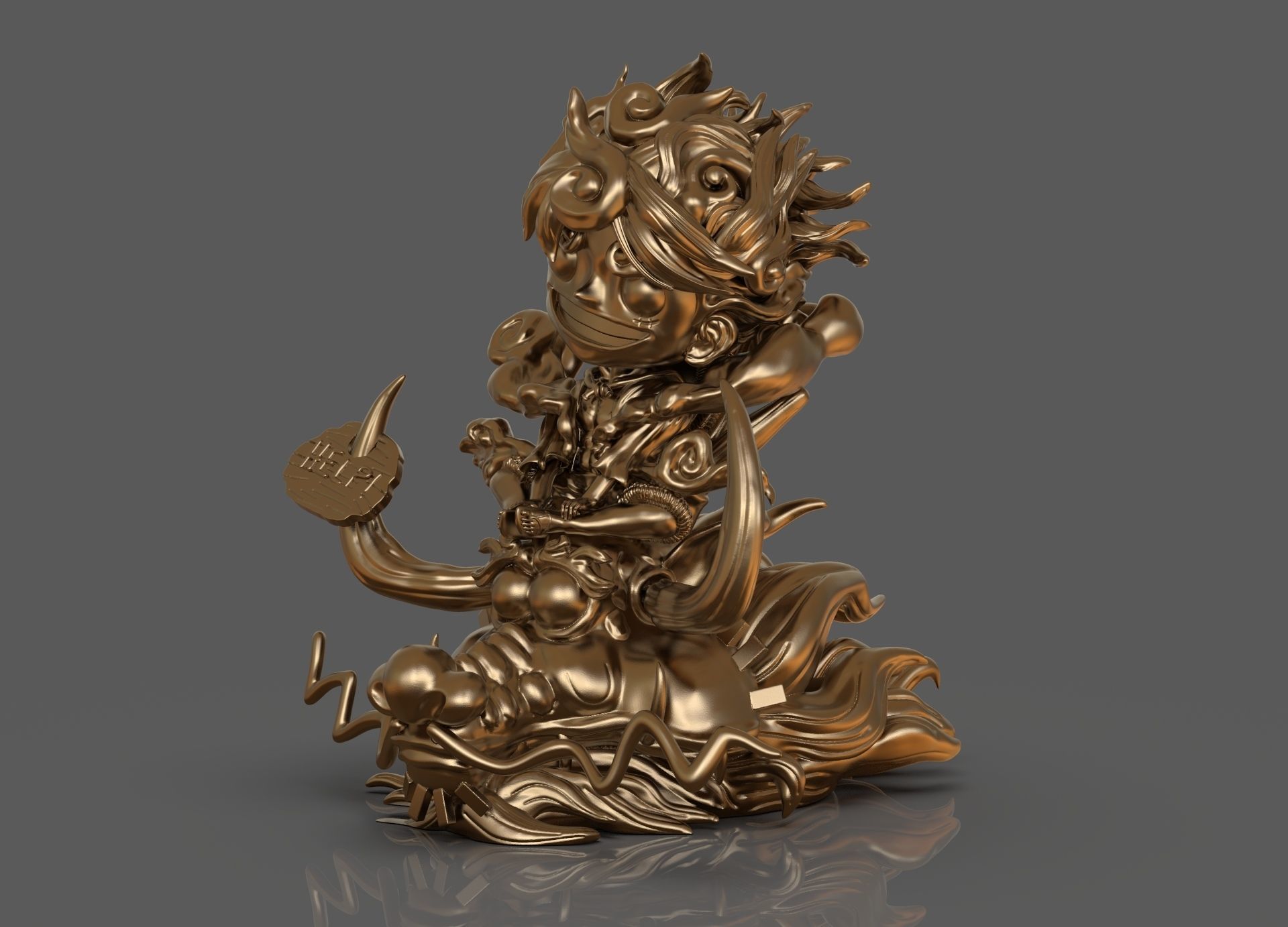 Chibi Luffy Nika 3D print model_12