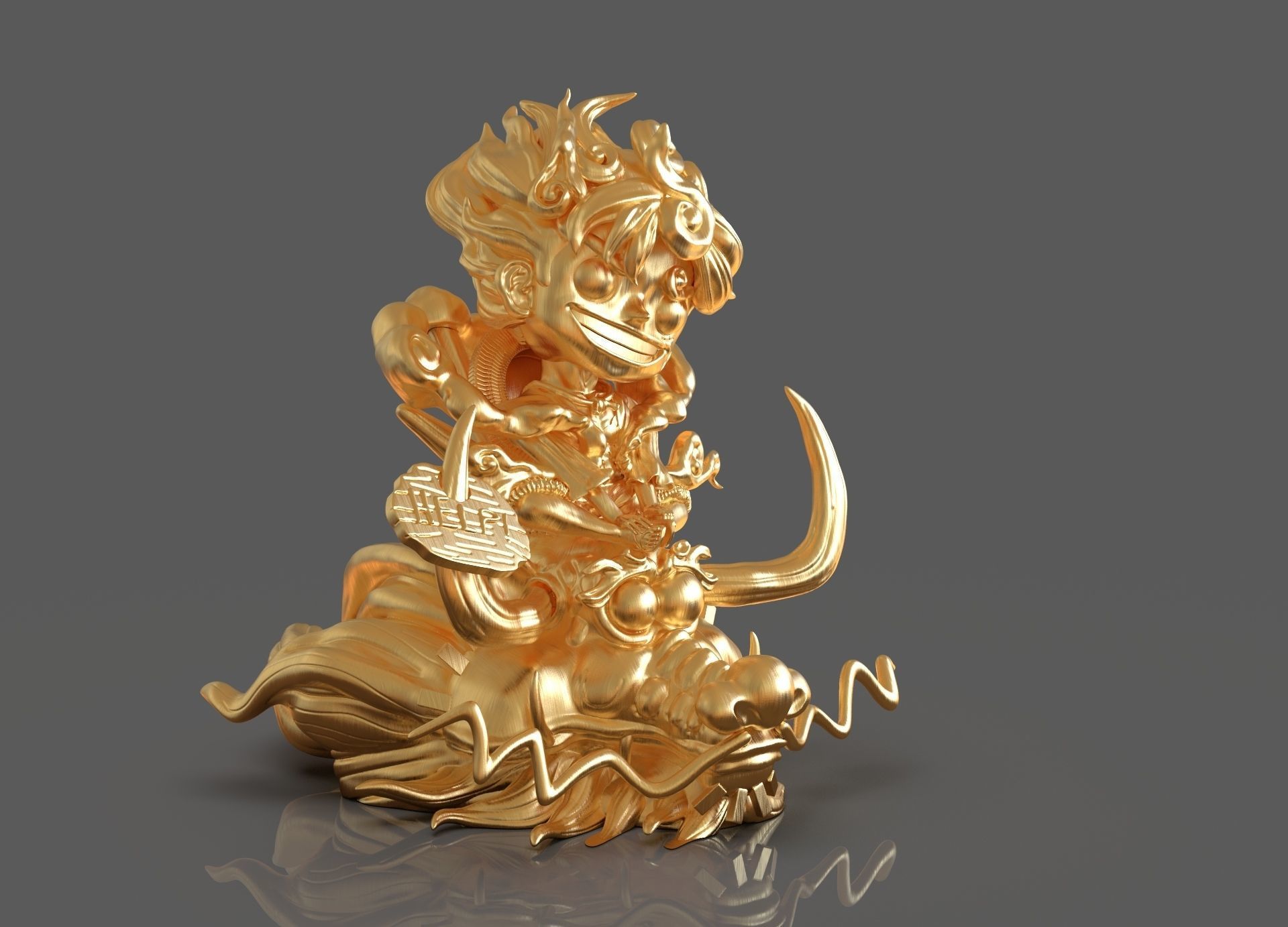 Chibi Luffy Nika 3D print model_23