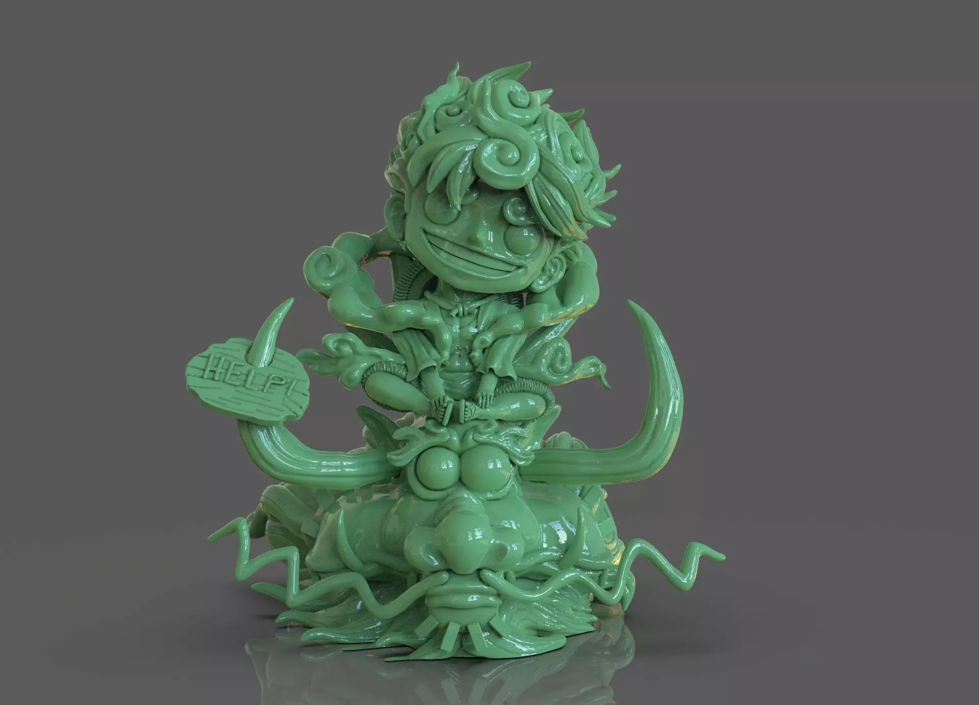 Chibi Luffy Nika 3D print model_0