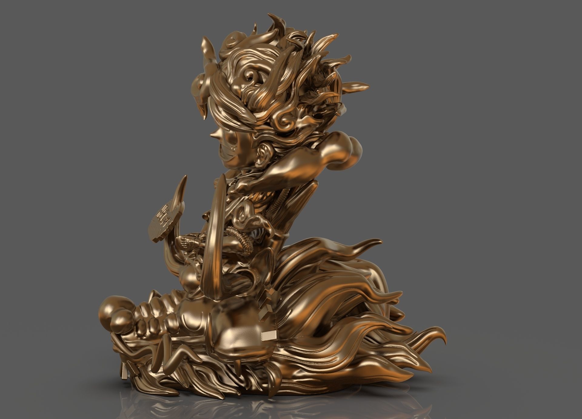 Chibi Luffy Nika 3D print model_13