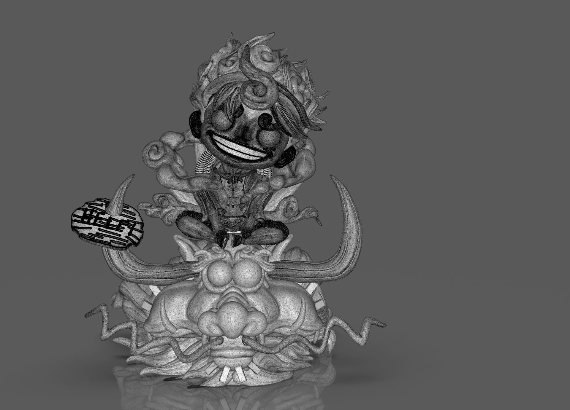 Chibi Luffy Nika 3D print model_24