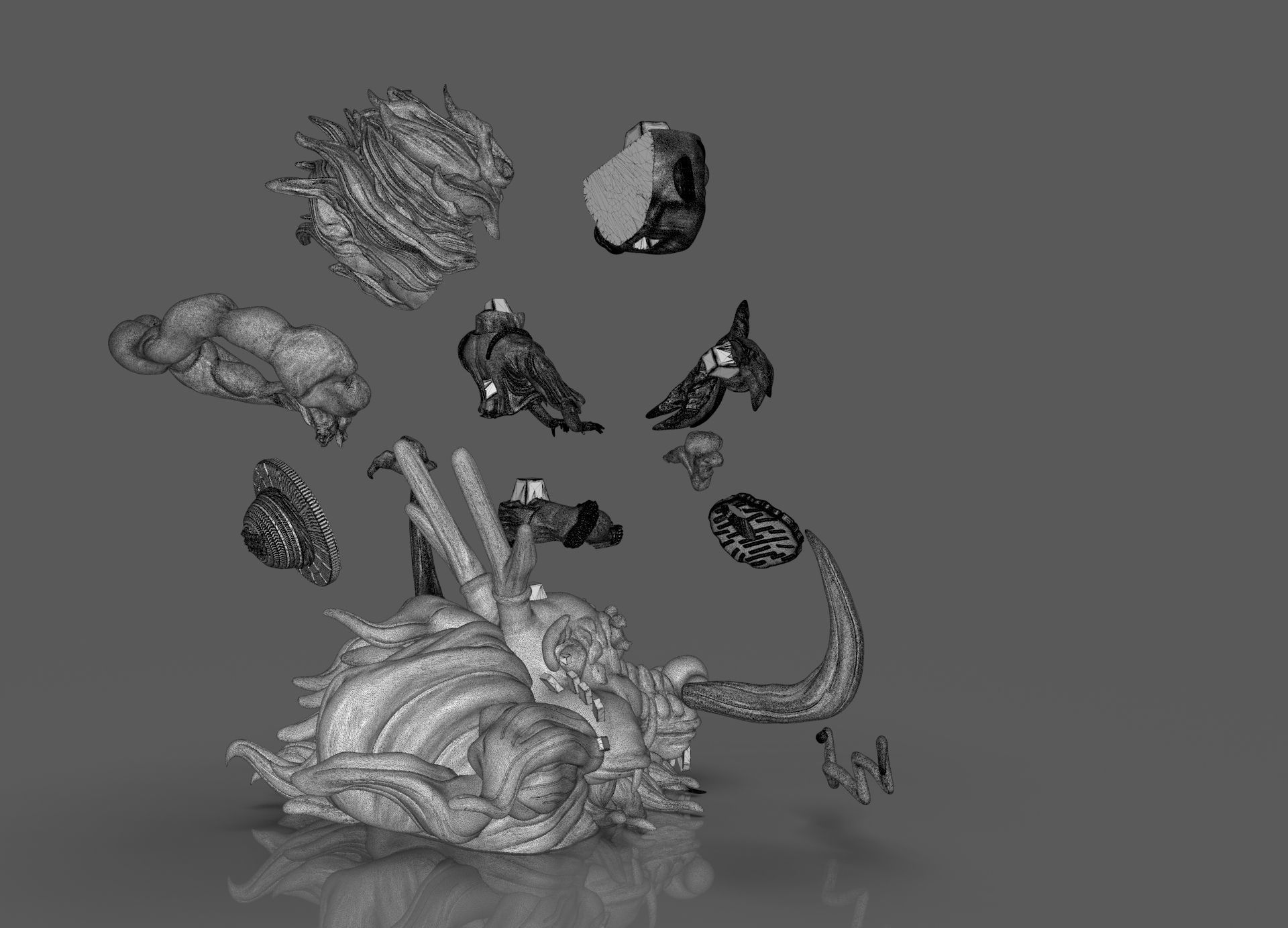 Chibi Luffy Nika 3D print model_35