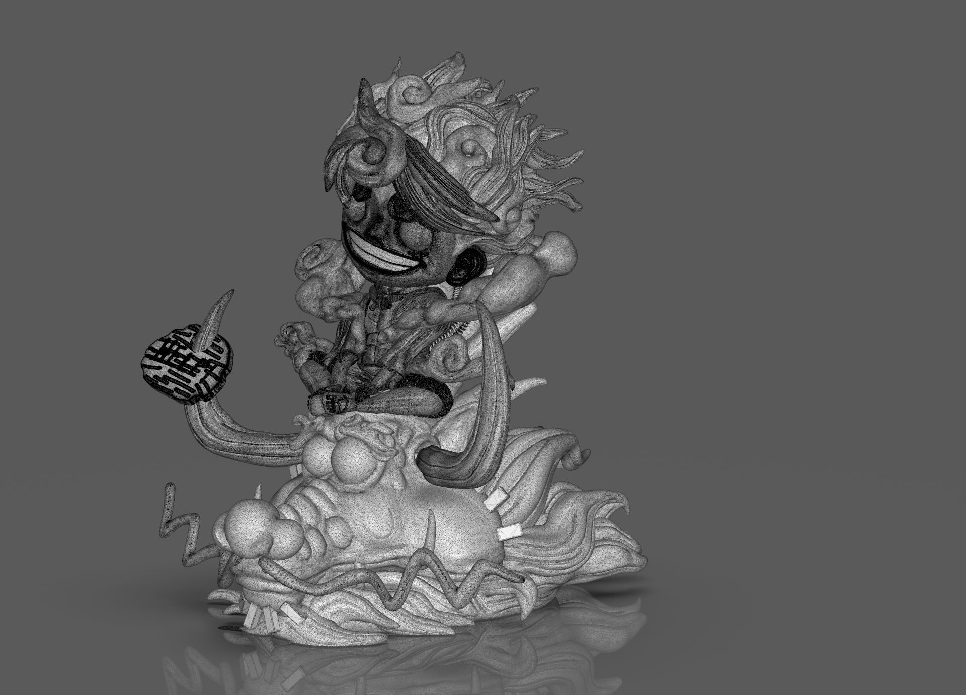 Chibi Luffy Nika 3D print model_25