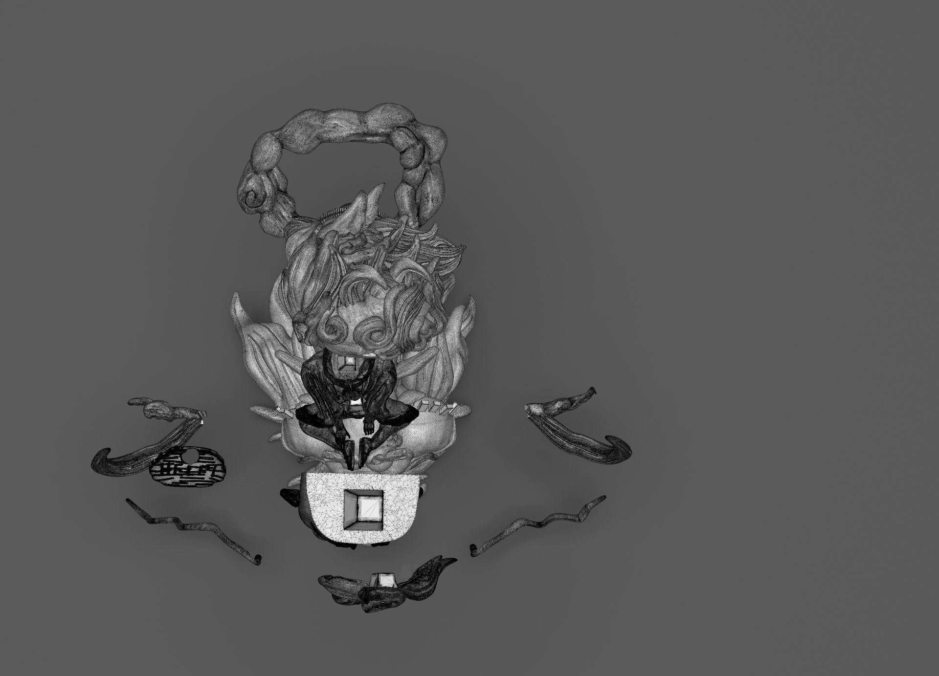 Chibi Luffy Nika 3D print model_40