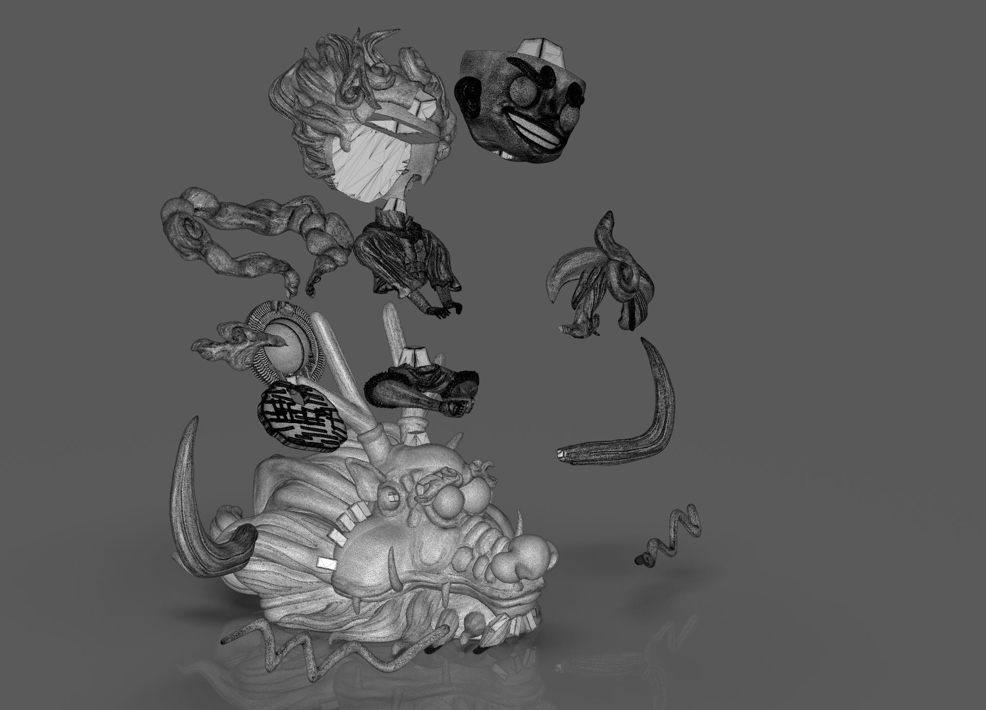 Chibi Luffy Nika 3D print model_39