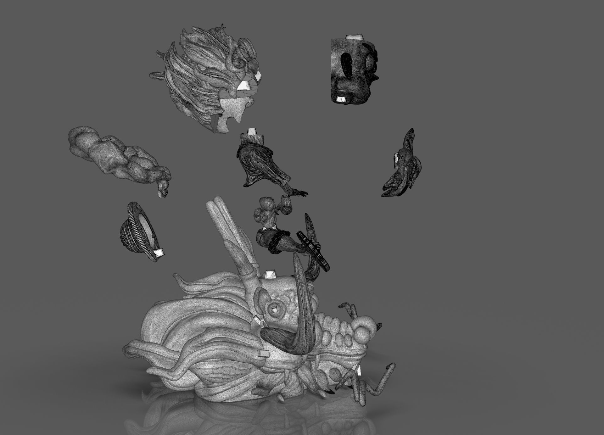 Chibi Luffy Nika 3D print model_38