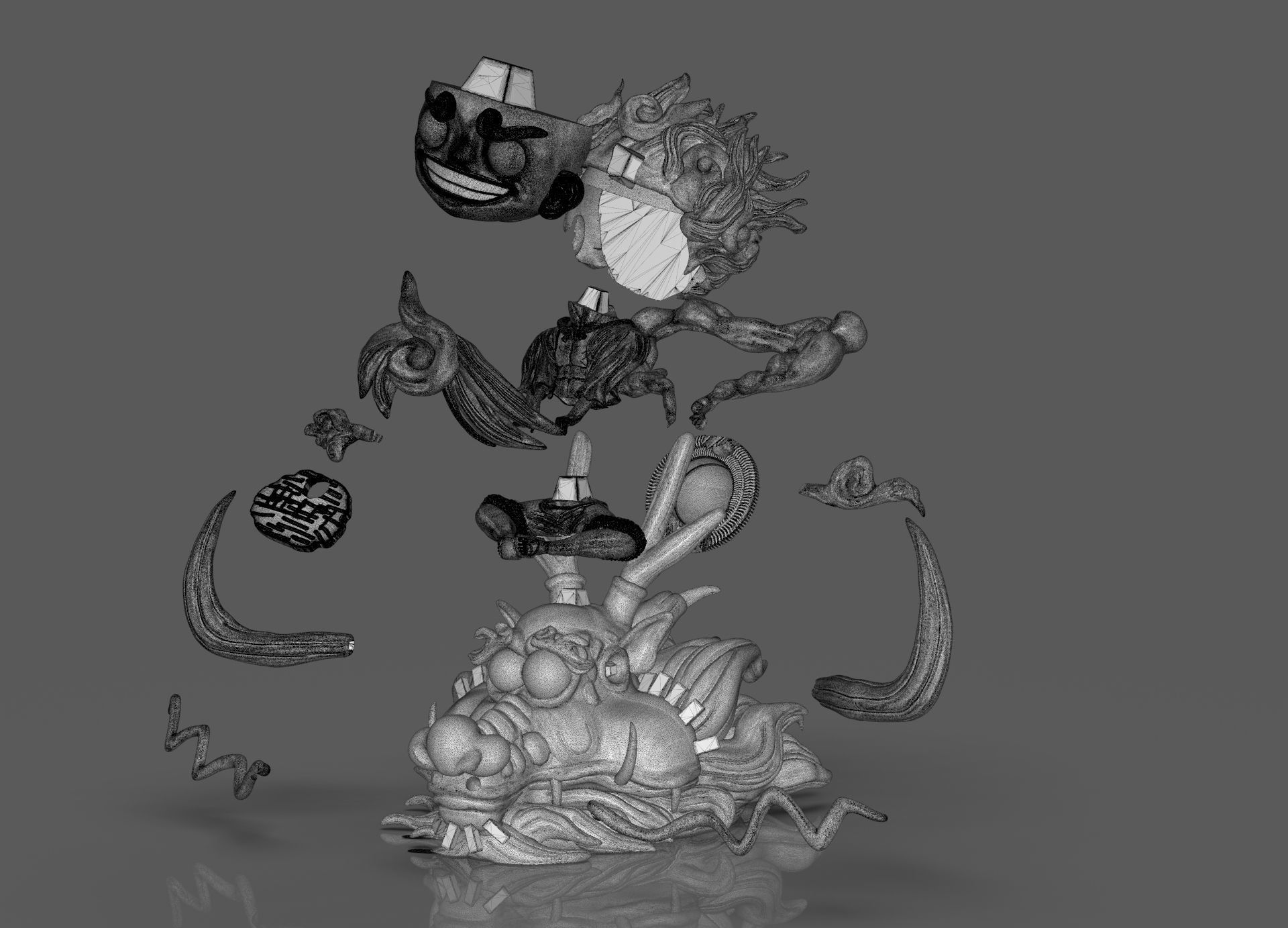 Chibi Luffy Nika 3D print model_30