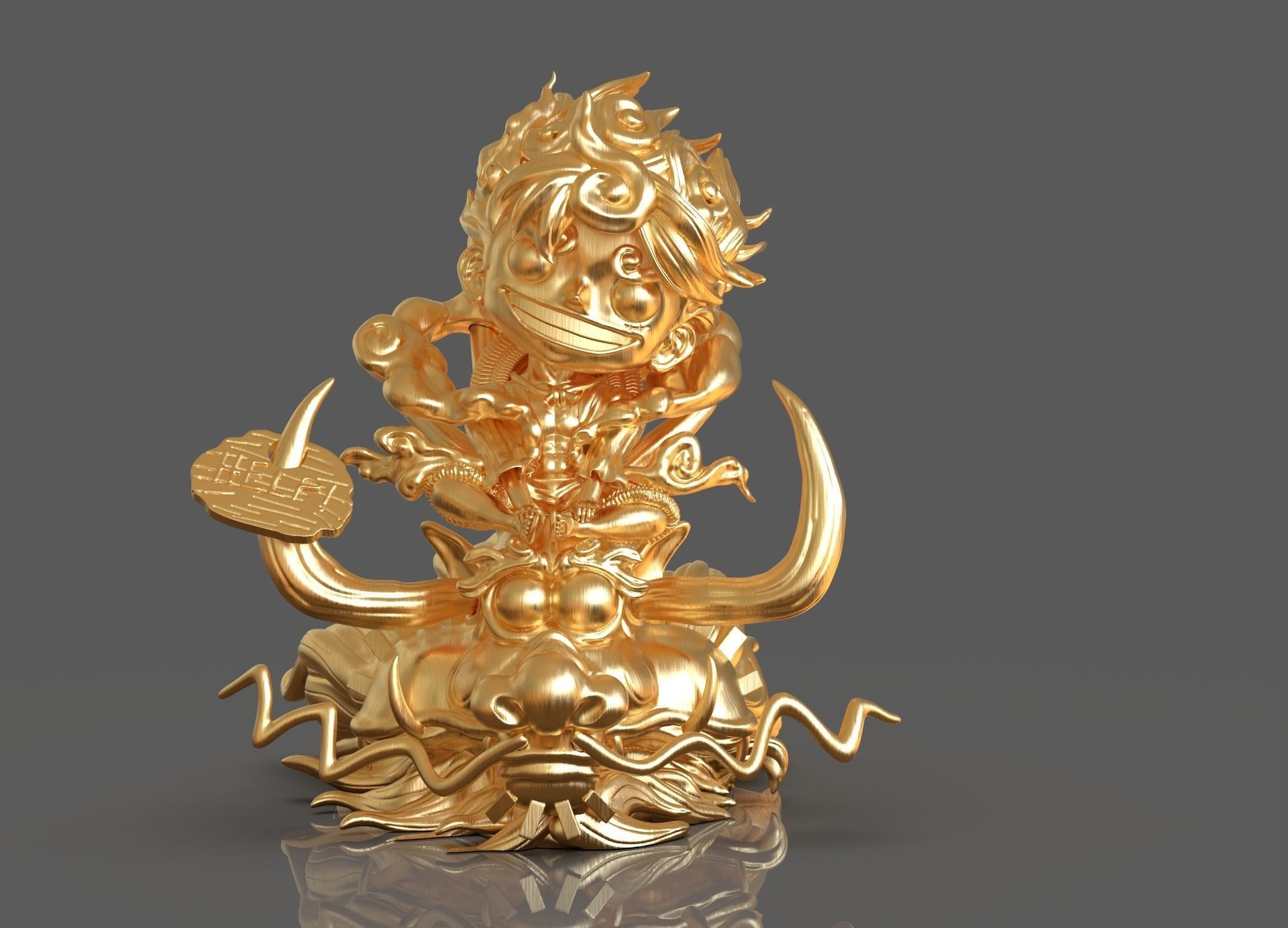 Chibi Luffy Nika 3D print model_19