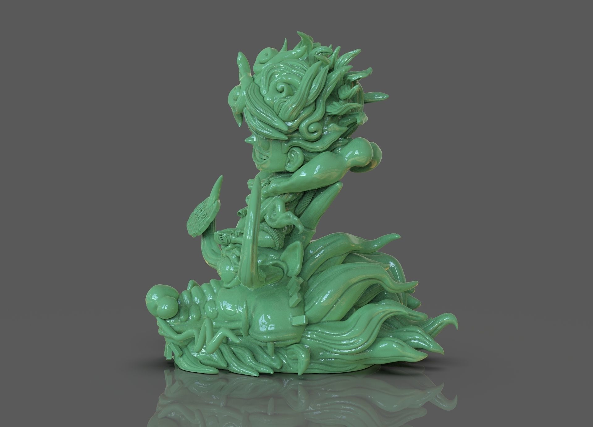 Chibi Luffy Nika 3D print model_2