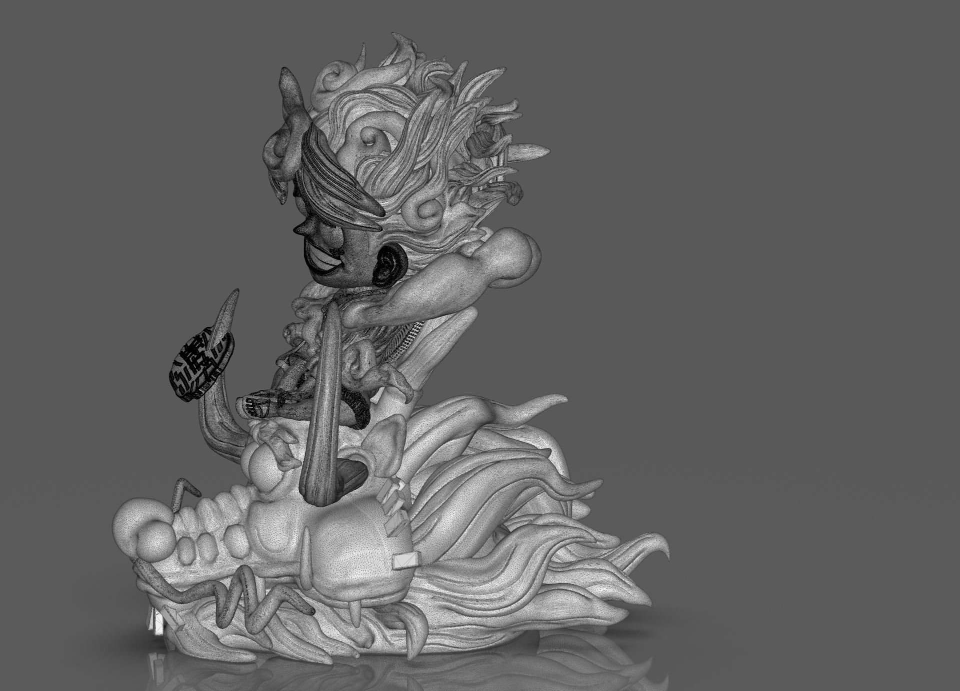 Chibi Luffy Nika 3D print model_26