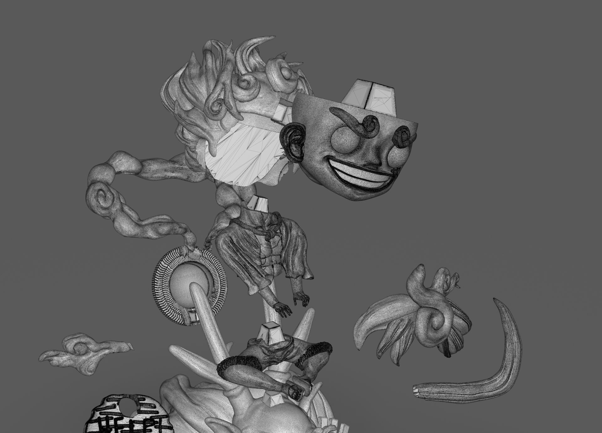 Chibi Luffy Nika 3D print model_41