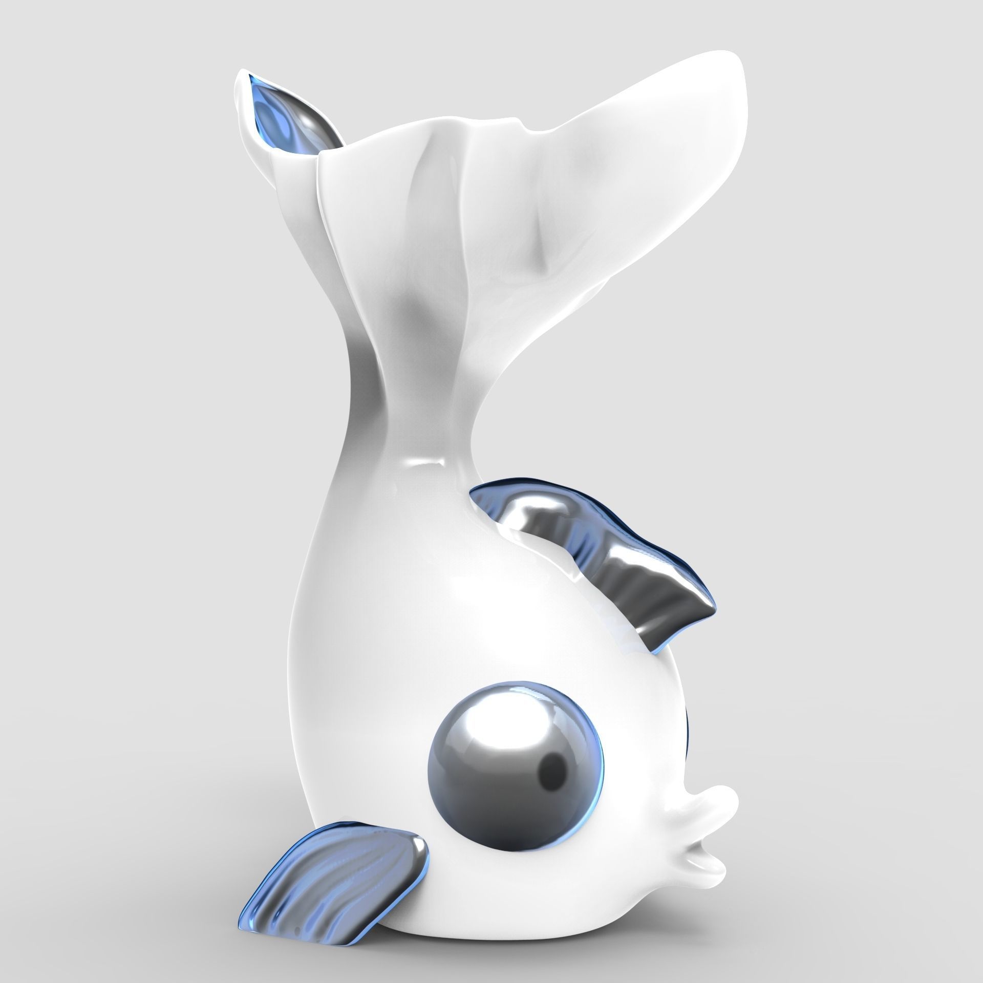 Cute Fish Planter - STL for 3D printing 3D print model_6