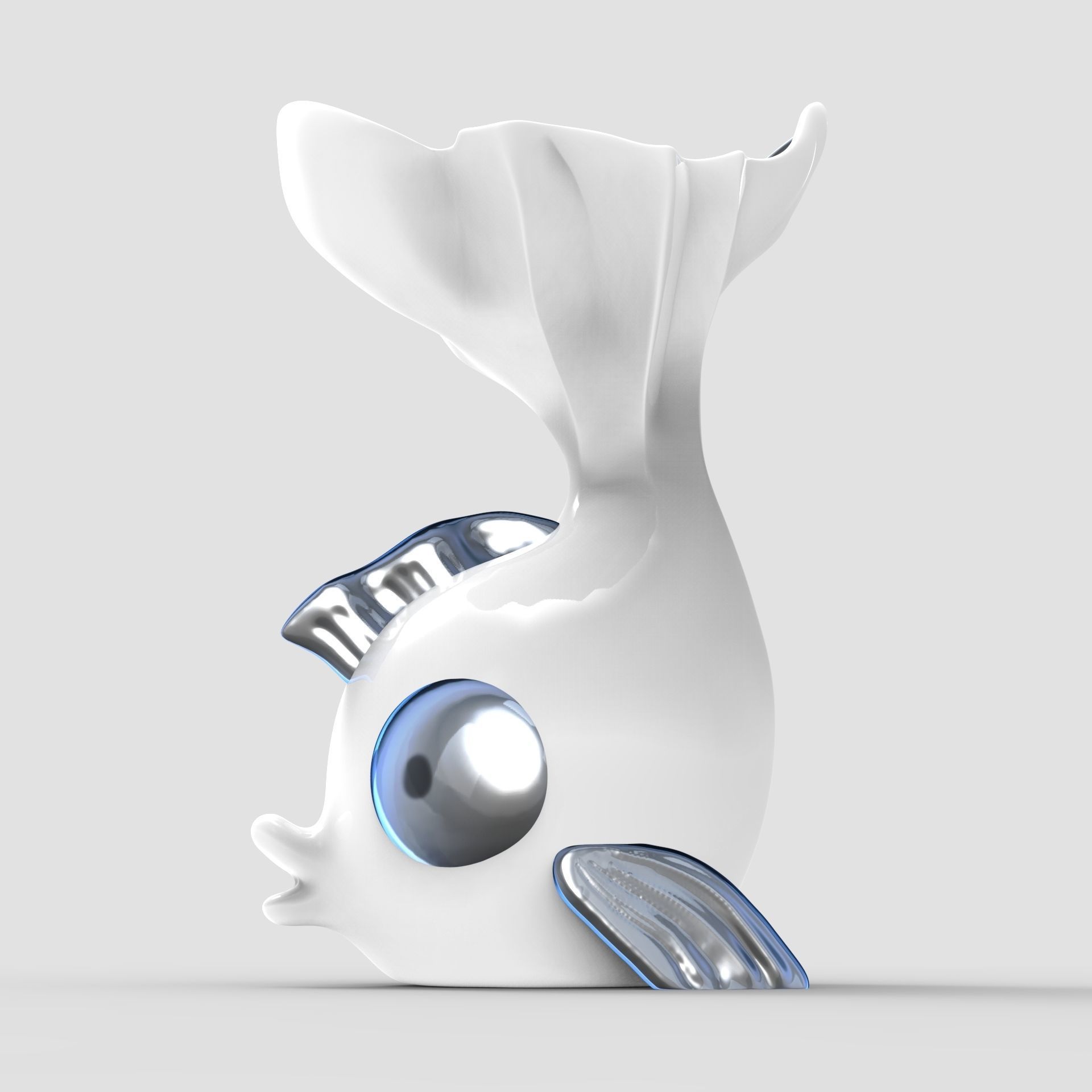 Cute Fish Planter - STL for 3D printing 3D print model_3