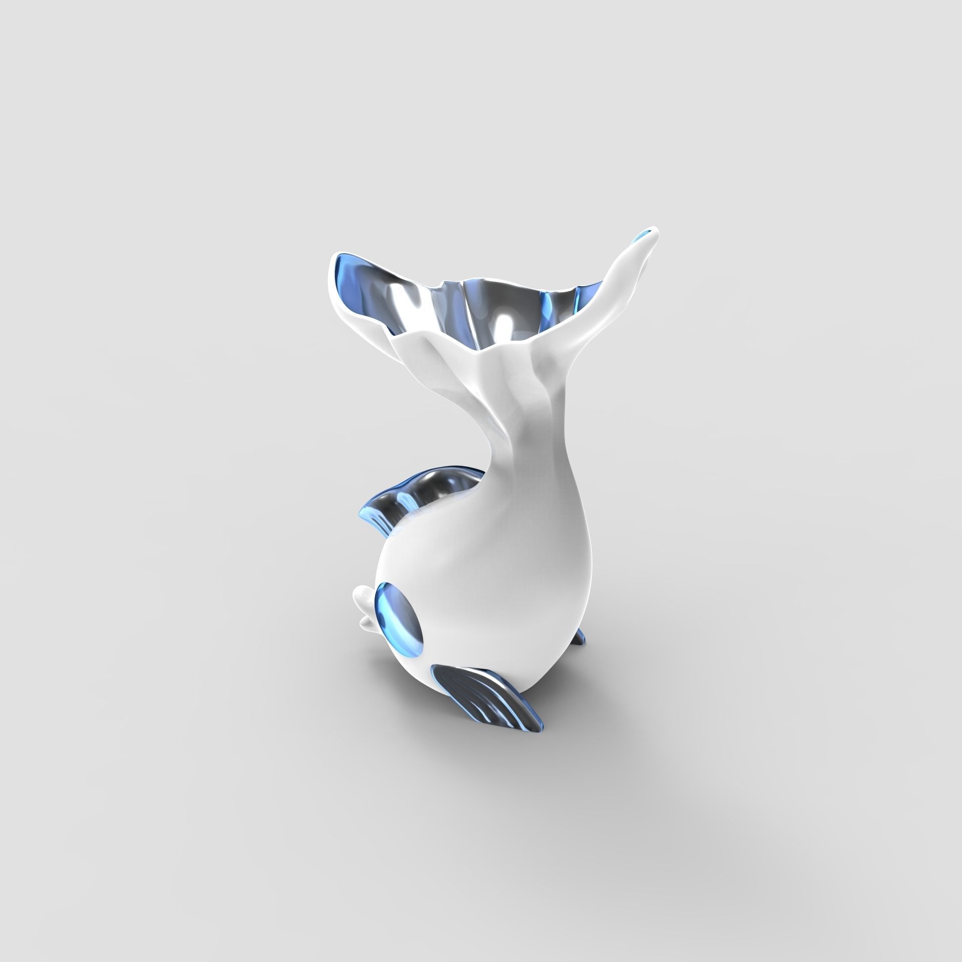 Cute Fish Planter - STL for 3D printing 3D print model_4