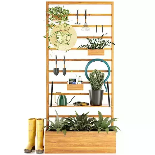 Partition with boxes for flowers  LaRedoute