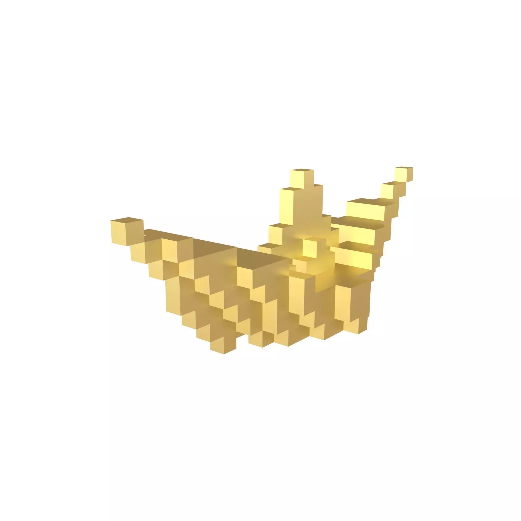 Voxel Boat v1 014 Low-poly 3D model_0