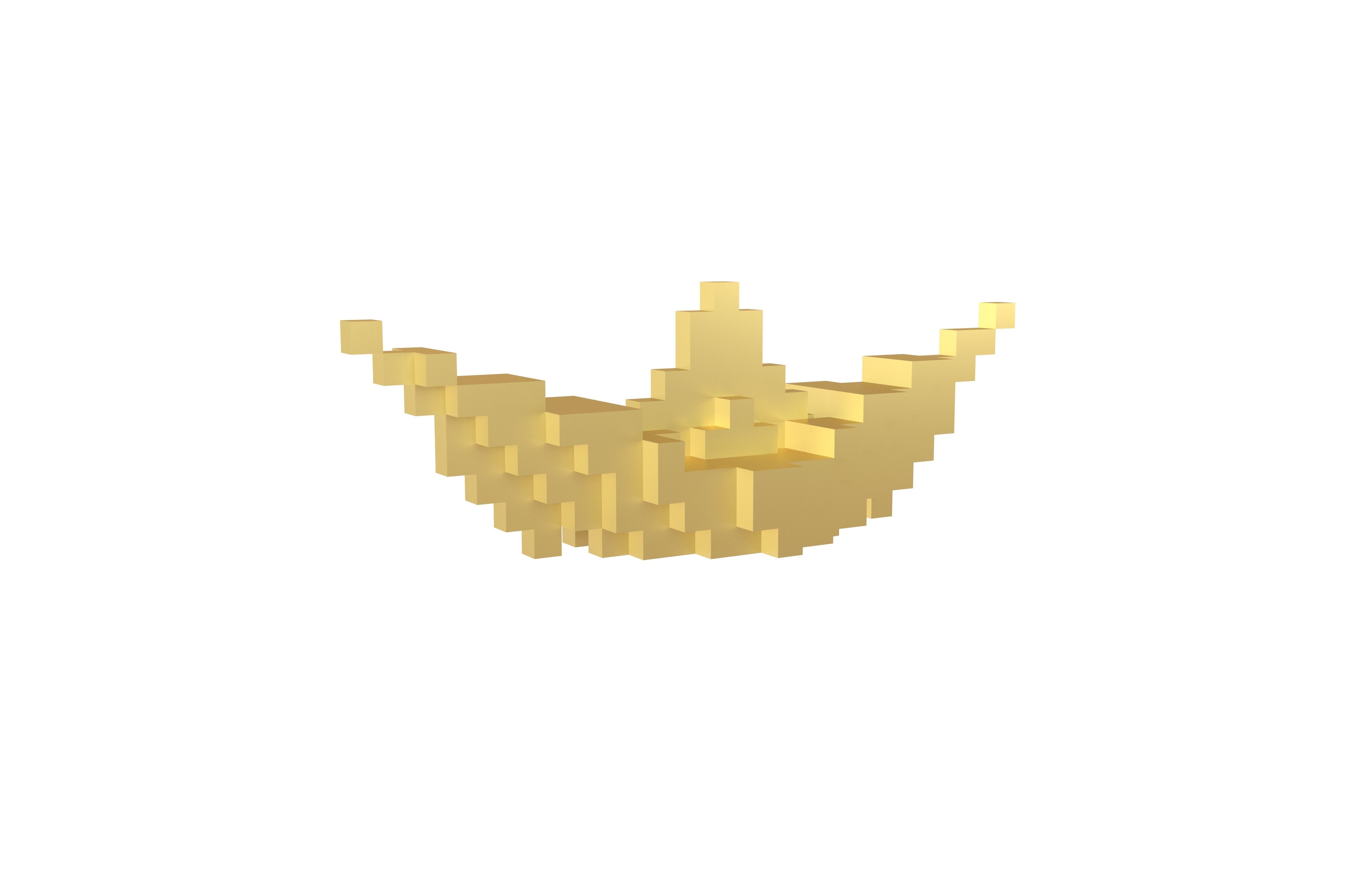 Voxel Boat v1 014 Low-poly 3D model_3