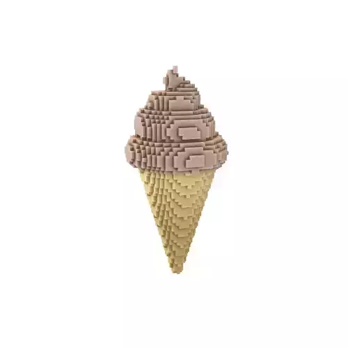 Voxel Ice Cream Cone v1 009