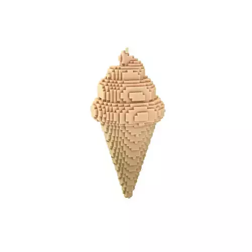 Voxel Ice Cream Cone v1 010