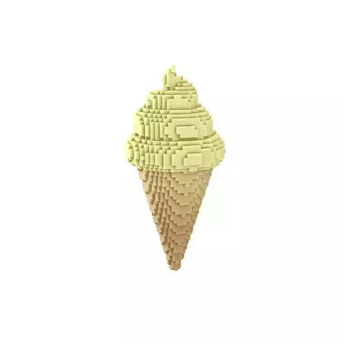 Voxel Ice Cream Cone v1 011