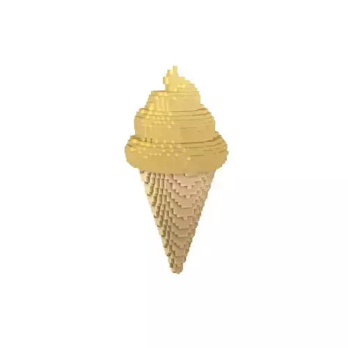 Voxel Ice Cream Cone v1 015