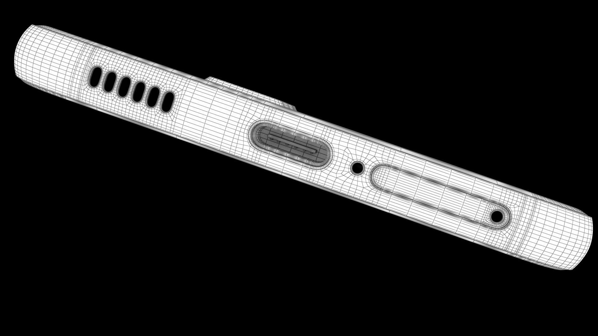 Samsung Galaxy S22 Plus 5G Phantom Black Low-poly 3D model_33