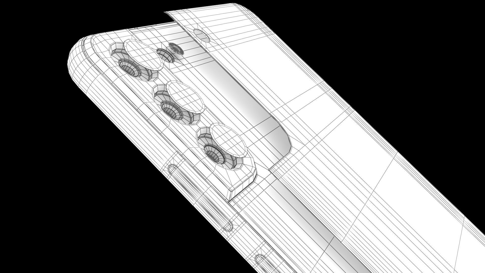 Samsung Galaxy S22 Plus 5G Phantom Black Low-poly 3D model_26