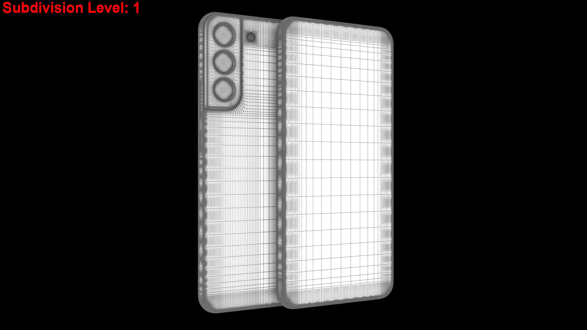 Samsung Galaxy S22 Plus 5G Phantom Black Low-poly 3D model_23