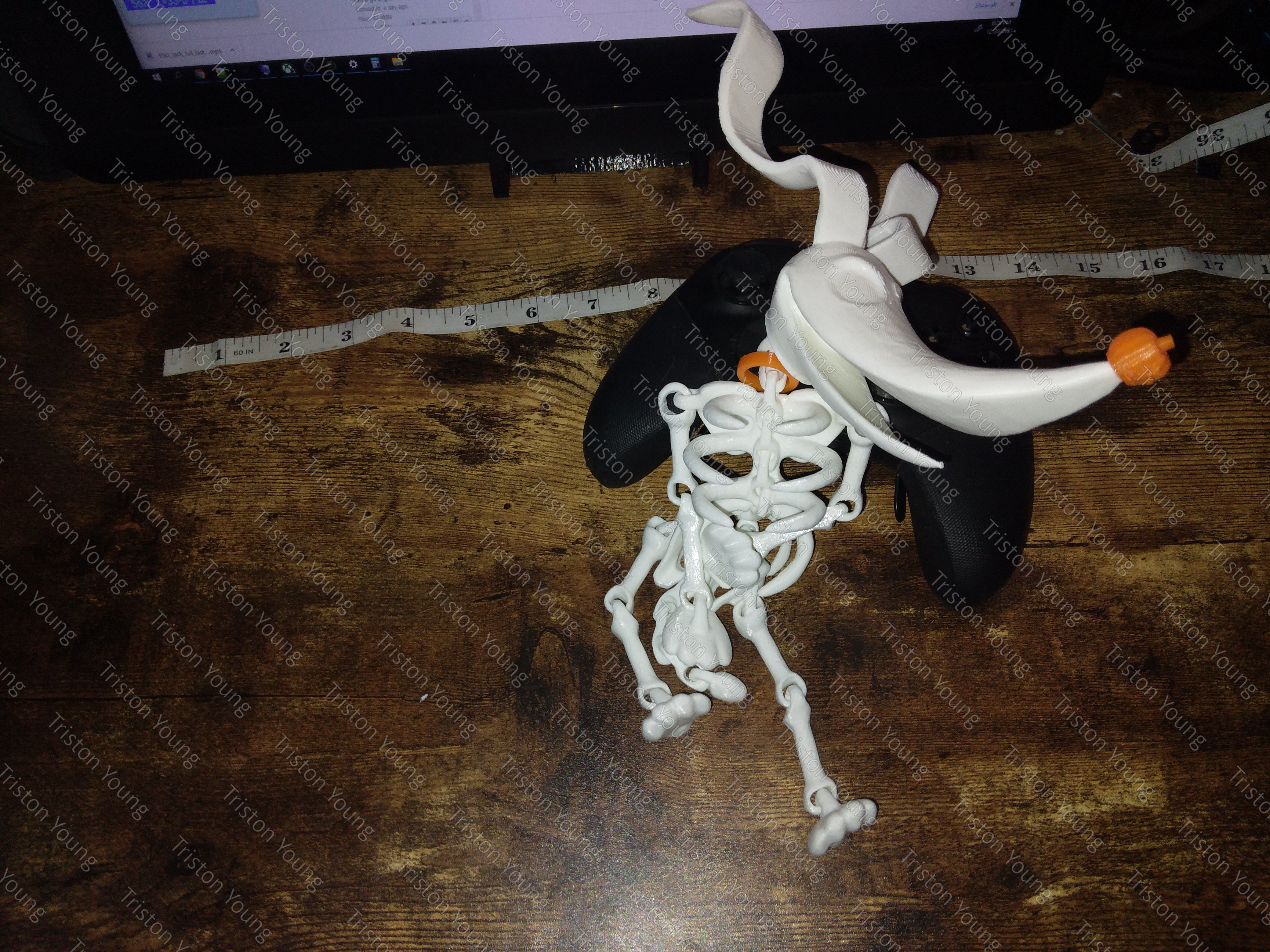 Zero articulating skeleton 3D print model_3