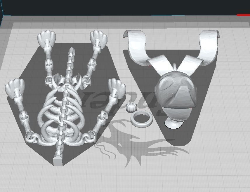 Zero articulating skeleton 3D print model_5