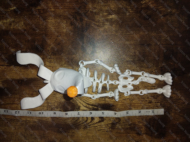 Zero articulating skeleton 3D print model