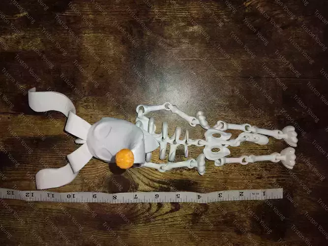 Zero articulating skeleton 3D print model