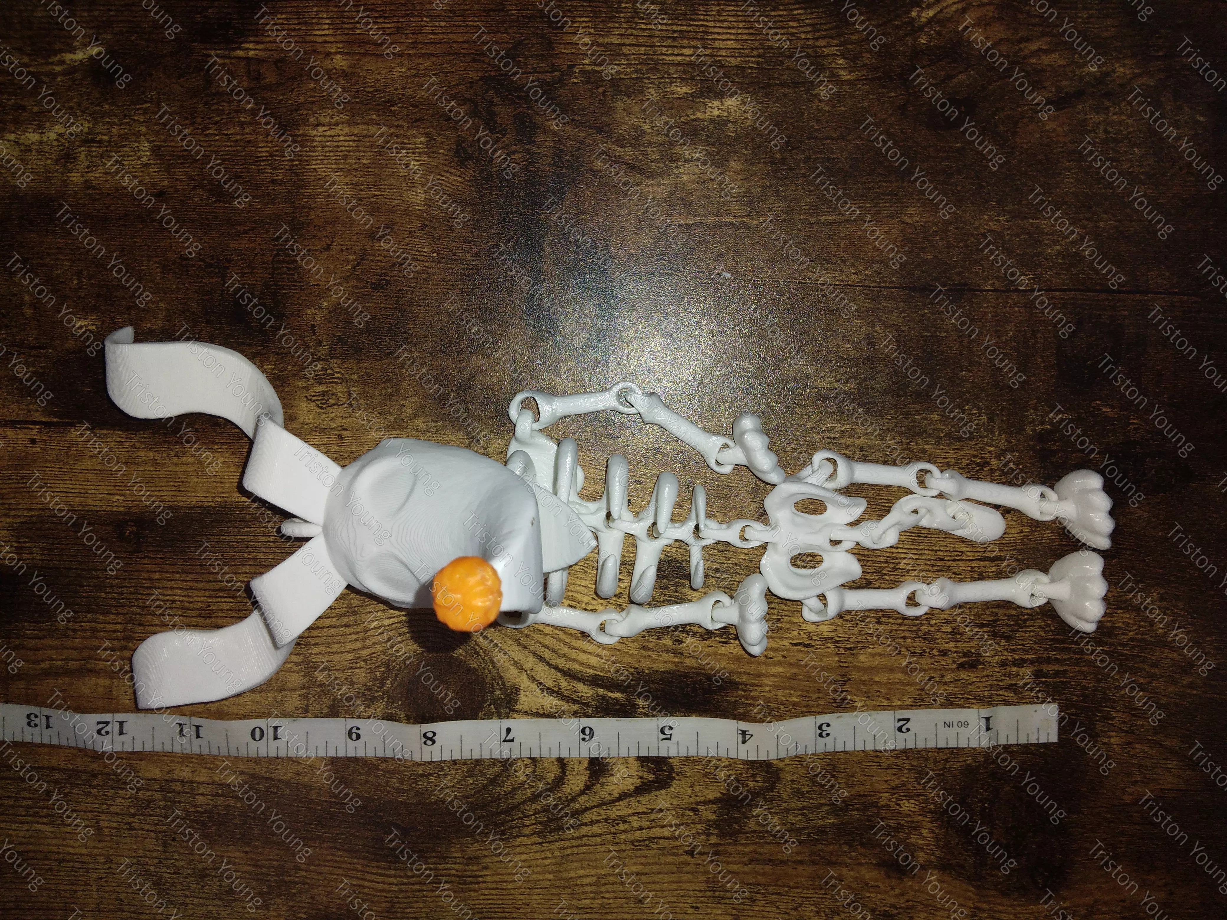 Zero articulating skeleton 3D print model_0