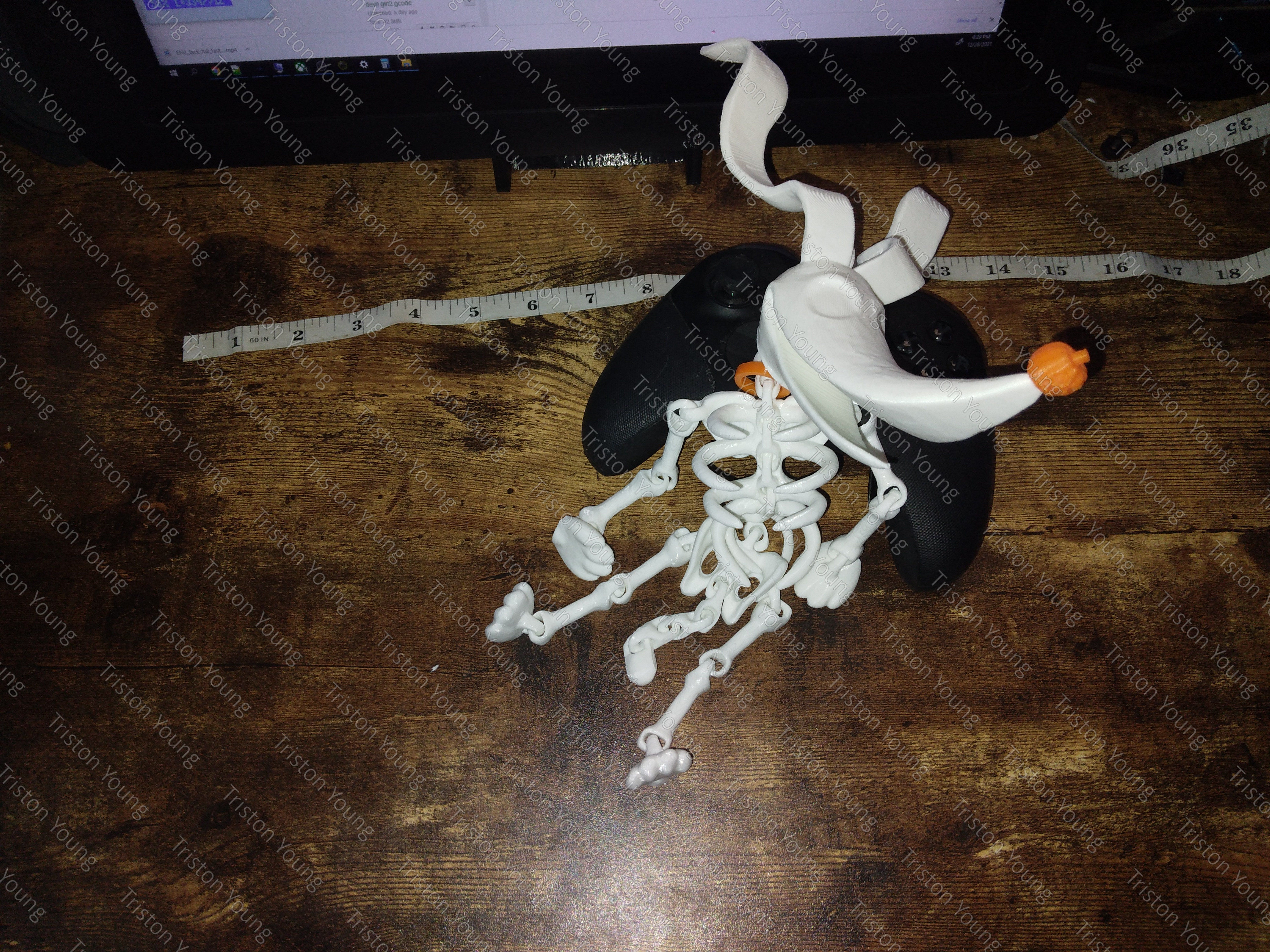 Zero articulating skeleton 3D print model_2