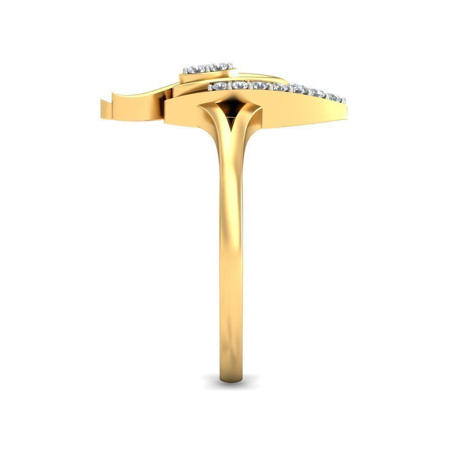 Solitaire Wedding Engagement Ring 3D print model_3